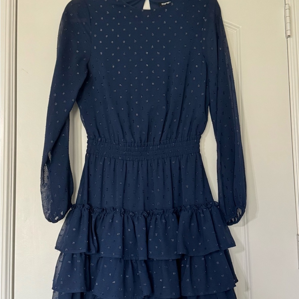 Elegant Navy Blue Womens Dress - Express
